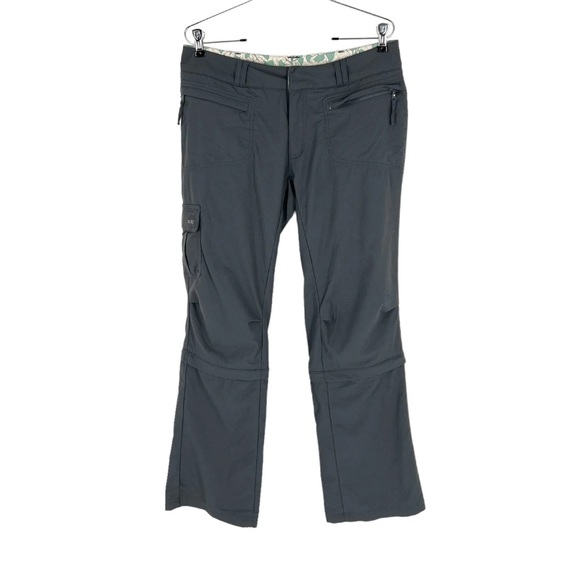 REI Hiking Pants Womens Size 10 Gray Convertible Zip off Shorts Outdoor - Picture 1 of 12